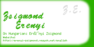 zsigmond erenyi business card